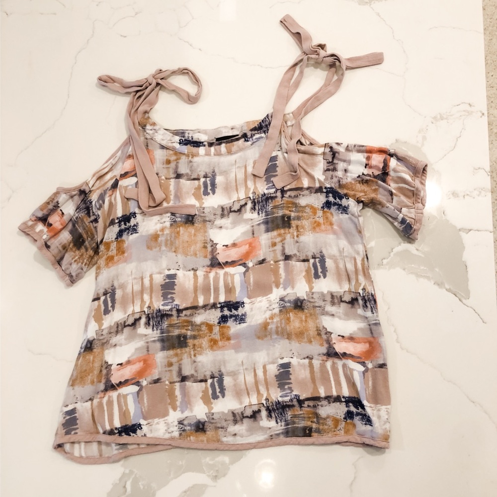 Cold Tie Shoulder Top | Size S